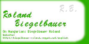 roland biegelbauer business card